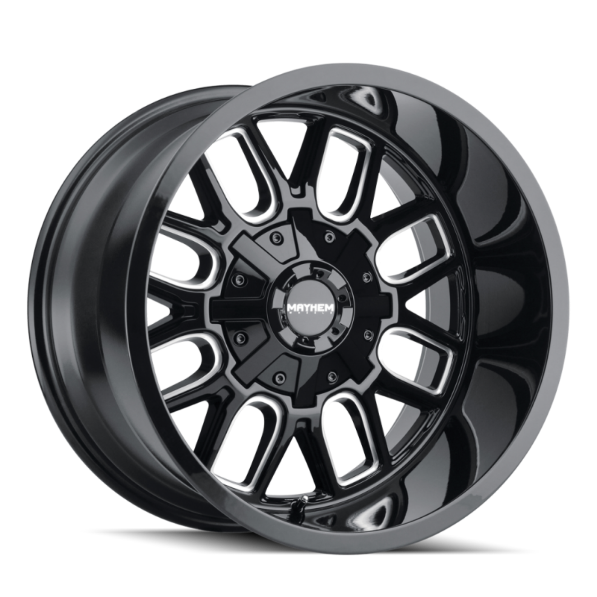 Picture of Mayhem 8107 Cogent 18x9 - 6x135 BP - 0mm Offset - 106mm Hub Black w- Milled Spokes Wheel