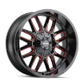 Picture of Mayhem 8107 Cogent 18x9 - 8x165-1 BP - 0mm Offset - 130-8mm Hub Black w- Prism Red Wheel