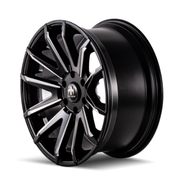 Picture of Mayhem 8109 Crossfire 20x9-5 - 5x139-7 BP - 10mm Offset - 108mm Hub Black w- Milled Spokes Wheel