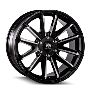 Picture of Mayhem 8109 Crossfire 20x9-5 - 6x135 BP - 25mm Offset - 87-1mm Hub Black w- Milled Spokes Wheel