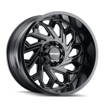 Picture of Mayhem 8112 Essex 20x9 - 8x165-1 BP - 0mm Offset - 125-2mm Hub Black w- Milled Spokes Wheel