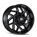 Picture of Mayhem 8106 Hatchet 20x10 - 6x135 BP - -19mm Offset - 106mm Hub Black w- Milled Spokes Wheel