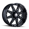 Picture of Mayhem 8100 Monstir 18x9 - 6x135 BP - -12mm Offset - 106mm Hub Black w- Milled Spokes Wheel