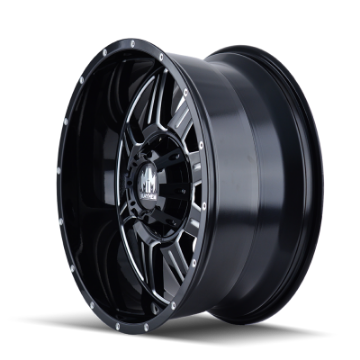 Picture of Mayhem 8100 Monstir 18x9 - 6x135 BP - 0mm Offset - 106mm Hub Black w- Milled Spokes Wheel