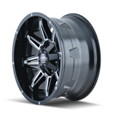 Picture of Mayhem 8090 Rampage 18x9 - 5x114-3 BP - -12mm Offset - 87mm Hub Black w- Milled Spokes Wheel