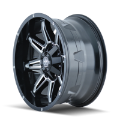 Picture of Mayhem 8090 Rampage 20x9 - 6x135 BP - 11mm Offset - 106mm Hub Black w- Milled Spokes Wheel