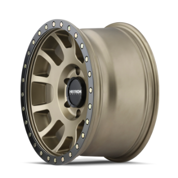 Picture of Mayhem 8302 Scout 17x8-5 - 6x139-7 BP - 0mm Offset - 106mm Hub Matte Gold w- Matte Black Lip Wheel