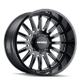 Picture of Mayhem 8114 Utopia 22x12 - 6x135 BP - -44mm Offset - 87-1mm Hub Black w- Milled Spokes Wheel
