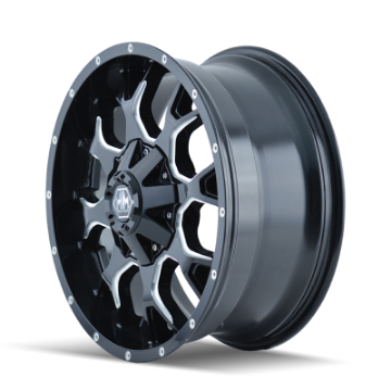 Picture of Mayhem 8015 Warrior 18x9 - 8x165-1 BP - -12mm Offset - 130-8mm Hub Black w- Milled Spokes Wheel