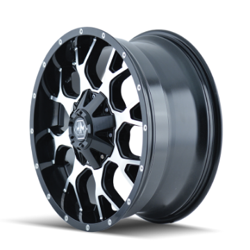 Picture of Mayhem 8015 Warrior 20x10 - 8x165-1 BP - -25mm Offset - 130-8mm Hub Black-Machined Face Wheel