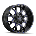 Picture of Mayhem 8015 Warrior 18x9 - 8x165-1 BP - 18mm Offset - 130-8mm Hub Black w- Prism Blue Wheel