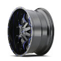 Picture of Mayhem 8015 Warrior 18x9 - 8x165-1 BP - 18mm Offset - 130-8mm Hub Black w- Prism Blue Wheel