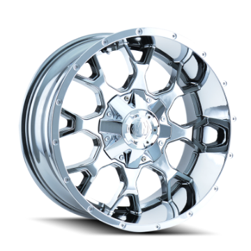 Picture of Mayhem 8015 Warrior 20x9 - 8x180 BP - 18mm Offset - 124-1mm Hub Chrome Wheel