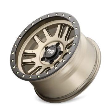 Picture of Dirty Life 9309 Canyon Pro 17x9-5x127 BP--12mm Offset-71-5mm Hub Satin Gold Wheel - Beadlock