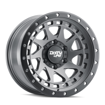 Picture of Dirty Life 9311 Enigma Pro 17x9-5x139-7 BP--38mm Offset-108-1mm Hub Satin Graphite Wheel - Beadlock