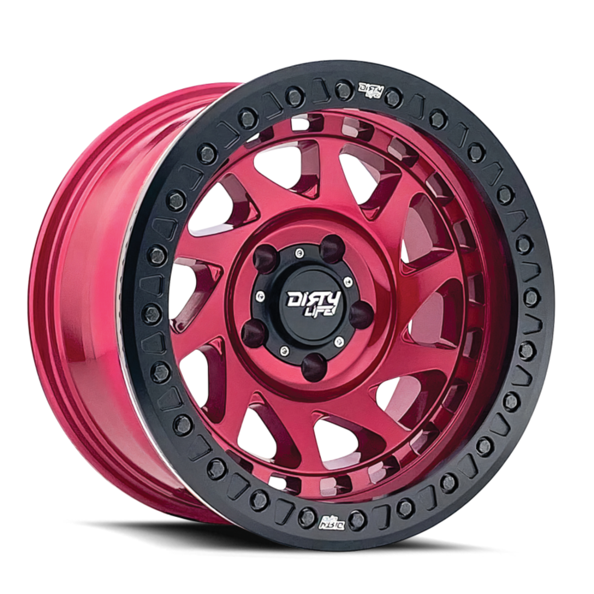 Picture of Dirty Life 9313 Enigma Race 17x9 - 8x170 BP - -12mm Offset - 125-2mm Hub Crimson Candy Red Wheel