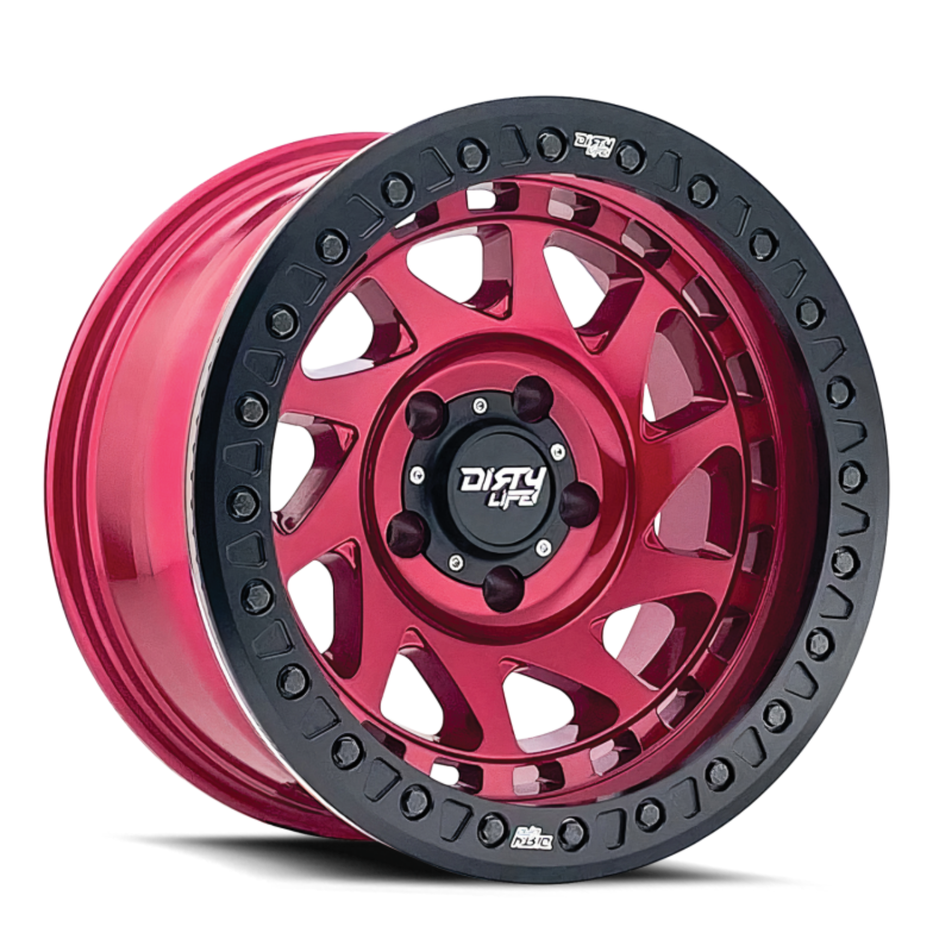 Picture of Dirty Life 9313 Enigma Race 17x9 - 6x139-7 BP - -12mm Offset - 106mm Hub Crimson Candy Red Wheel