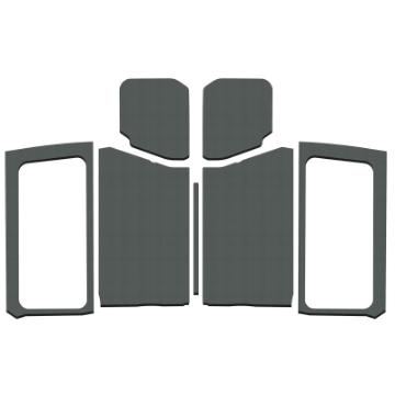 Picture of DEI 18-23 Jeep Wrangler JL 2-Door Boom Mat Complete Headliner Kit - 7 Piece - White