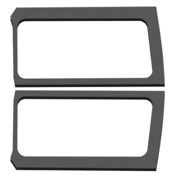 Picture of DEI 18-23 Jeep Wrangler JL 2-Door Boom Mat Rear Side Window Trim - 2 Piece - Gray Leather Look