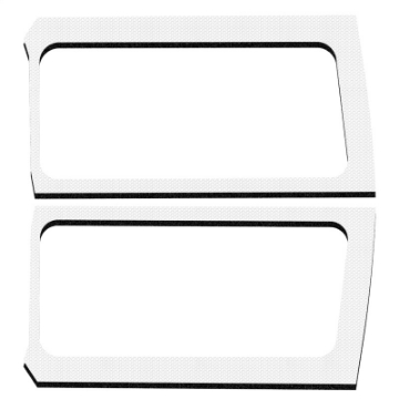 Picture of DEI 18-23 Jeep Wrangler JL 2-Door Boom Mat Rear Side Window Trim - 2 Piece - White