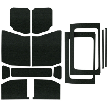 Picture of DEI 18-23 Jeep Wrangler JL 4-Door Boom Mat Complete Headliner Kit - 13 Piece - Black