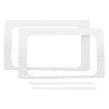 Picture of DEI 18-23 Jeep Wrangler JL 4-Door Boom Mat Rear Side Window Trim - 4 Piece - White