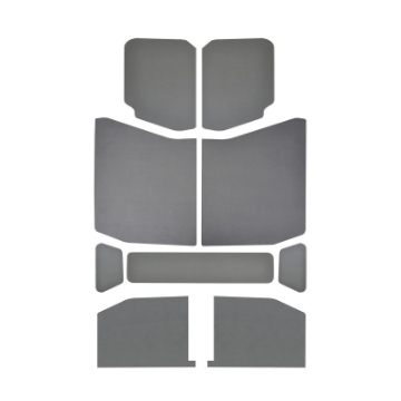 Picture of DEI 18-23 Jeep Wrangler JL 4-Door Boom Mat Headliner - 9 Piece - Gray Leather Look