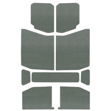 Picture of DEI 18-23 Jeep Wrangler JL 4-Door Boom Mat Headliner - 9 Piece - Gray