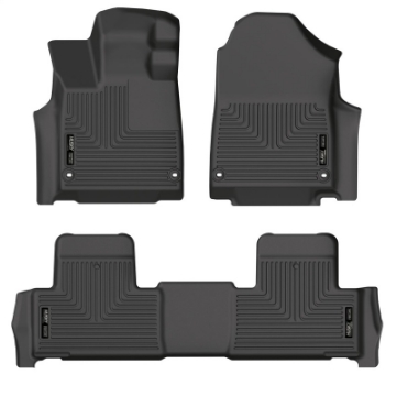Picture of Husky Liners 2022 Acura MDX Weatherbeater Black Front & 2nd Seat Floor Liners