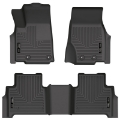 Picture of Husky Liners 2022 Jeep Grand Cherokee New Style Weatherbeater Black Front & 2nd Seat Floor Liner