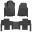 Picture of Husky Liners 2022 Jeep Grand Wagoneer Weatherbeater Black Front & 2nd Seat Floor Liners