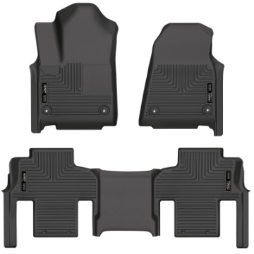 Picture of Husky Liners 2022 Jeep Grand Wagoneer Weatherbeater Black Front & 2nd Seat Floor Liners