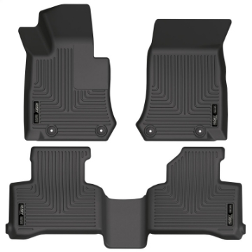 Picture of Husky Liners 17-22 Mercedes-Benz GLC300 Weatherbeater Black Front & 2nd Seat Floor Liners