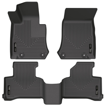 Picture of Husky Liners 17-22 Mercedes-Benz GLC300 Weatherbeater Black Front & 2nd Seat Floor Liners