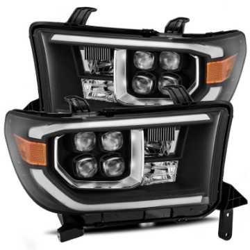 Picture of AlphaRex 07-13 Toyota Tundra NOVA LED Proj Headlights Black w- Activ Light-Seq Signal-DRL