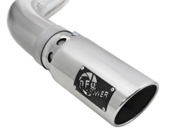 Picture of aFe 2021 Ford F-150 V6-3-0L td Large Bore 409 SS DPF-Back Exhaust System w- Polished Tip