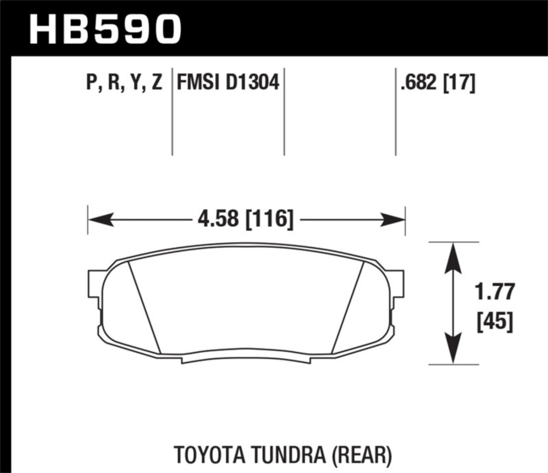 Picture of Hawk 2019 Toyota Tundra-2019 Lexus NX300 HP Plus Brake Pad Set