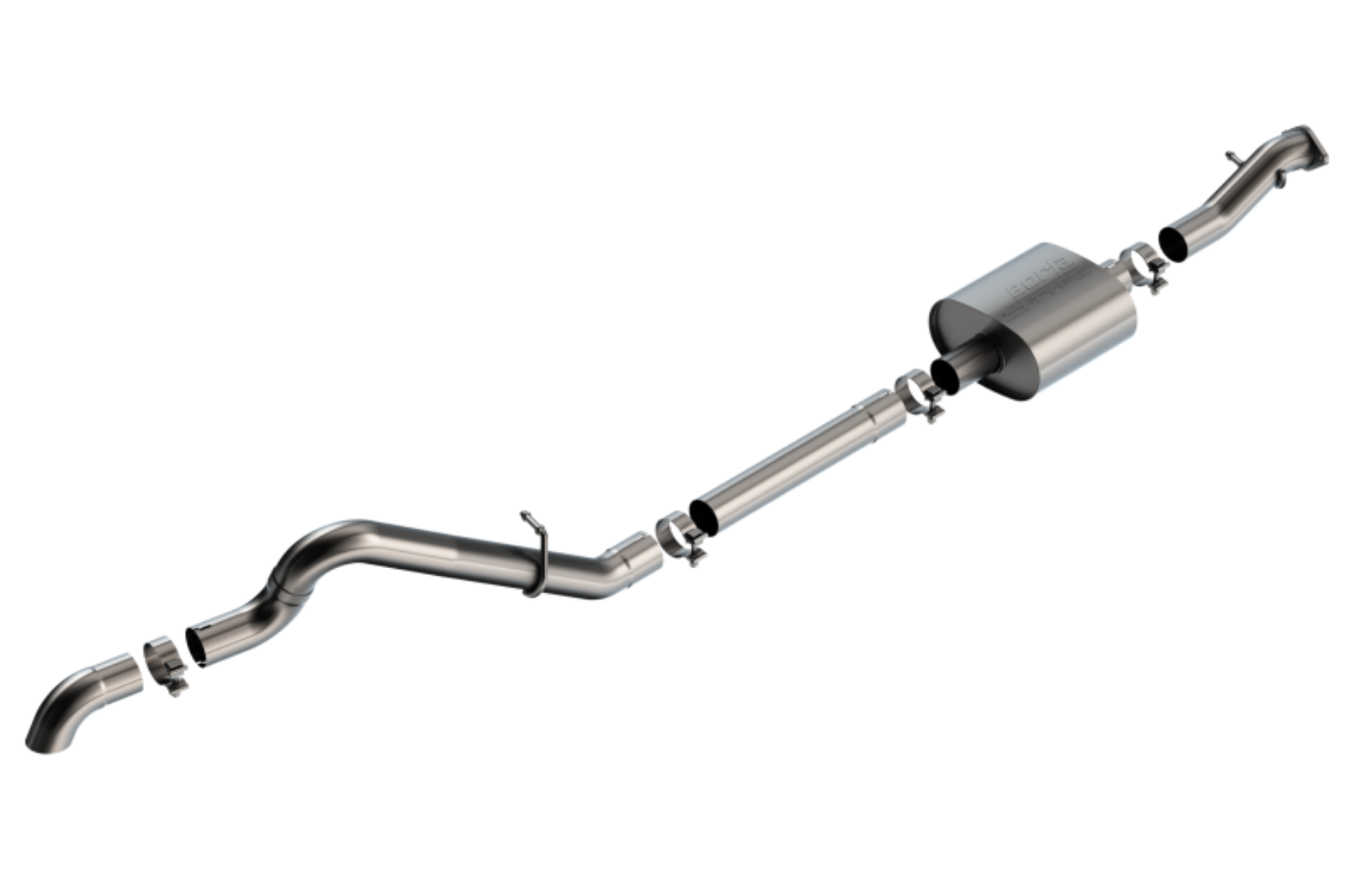 Picture of Borla 21-22 Ford Bronco 2-3L 2DR-4DR T-304 Stainless Steel Cat-Back S-Type Exhaust - Brushed