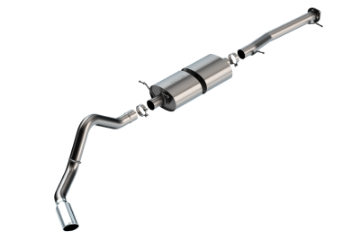 Picture of Borla 20-22 Chevrolet-GMC Silverado-Sierra 6-6L T-304 SS Cat-Back S-Type Exhaust - Brushed