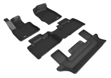 Picture of 3D MAXpider 2020-2021 Ford Explorer 1st-2nd-3rd Row Floor Mats - Black