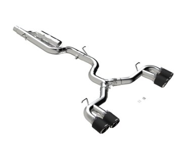 Picture of MBRP 2022 Volkswagen Golf R MK8 3in Cat-Back Quad Rear w- Carbon Fiber Tips Valve Delete Exhaust