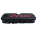 Picture of Ford Racing Logo Stamped Steel Black Satin Valve Covers Black Crinkle