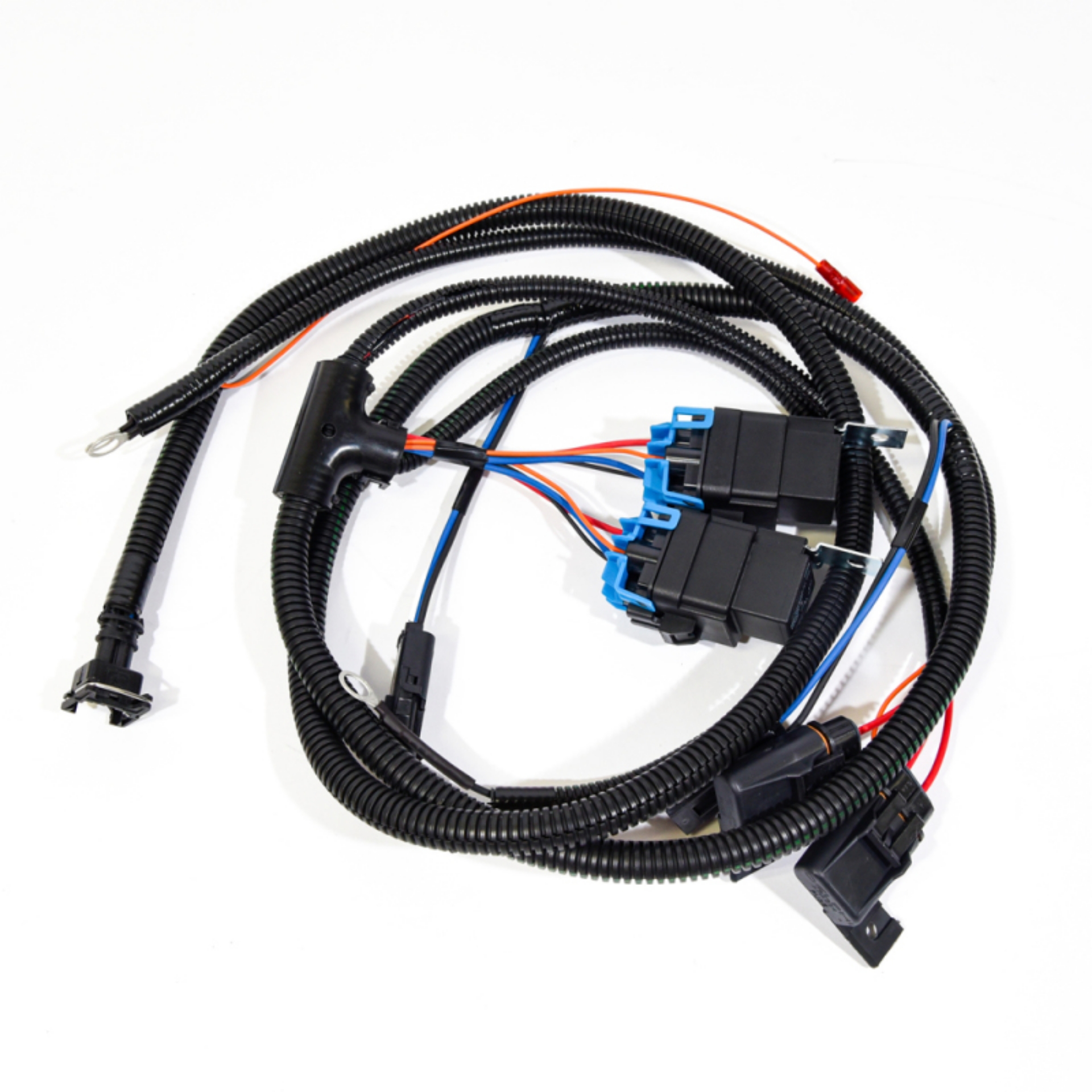 Picture of VMP Performance 15+ Coyote 5-0L Heat Exchanger Fan-Pump Harness - Dual Relay