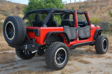 Picture of DV8 Offroad Aluminum Mesh Inserts For Front JK Rock Doors