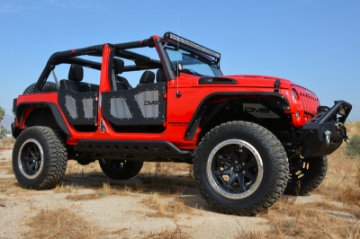 Picture of DV8 Offroad Aluminum Mesh Inserts For Rear JK Rock Doors