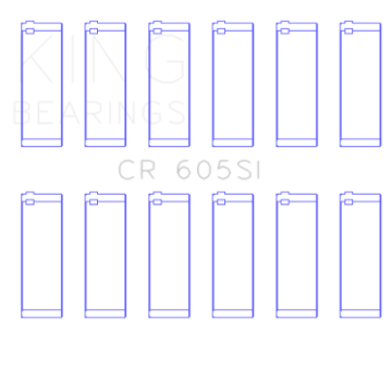 Picture of King Engine Bearings GM 2-8L-3-4L V6 Size STD Connecting Rod Bearings Set of 6