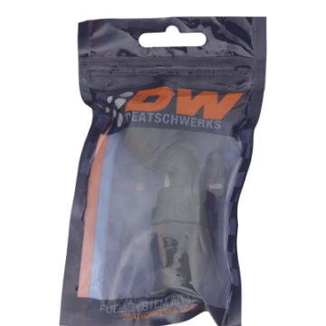 Picture of DeatschWerks 10AN Female Swivel 45-Degree Hose End PTFE Incl Olive Insert - Anodized Matte Black