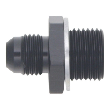 Picture of DeatschWerks 6AN Male Flare to M18 X 1-5 Male Metric Adapter Incl Washer - Anodized Matte Black