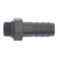 Picture of DeatschWerks 6AN ORB Male to 1-2in Male Triple Barb Fitting Incl O-Ring - Anodized Matte Black