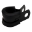 Picture of DeatschWerks Rubber Cushioned P-Clamp for 6AN Hose - 9-5mm Clamp Id - Anodized Matte Black